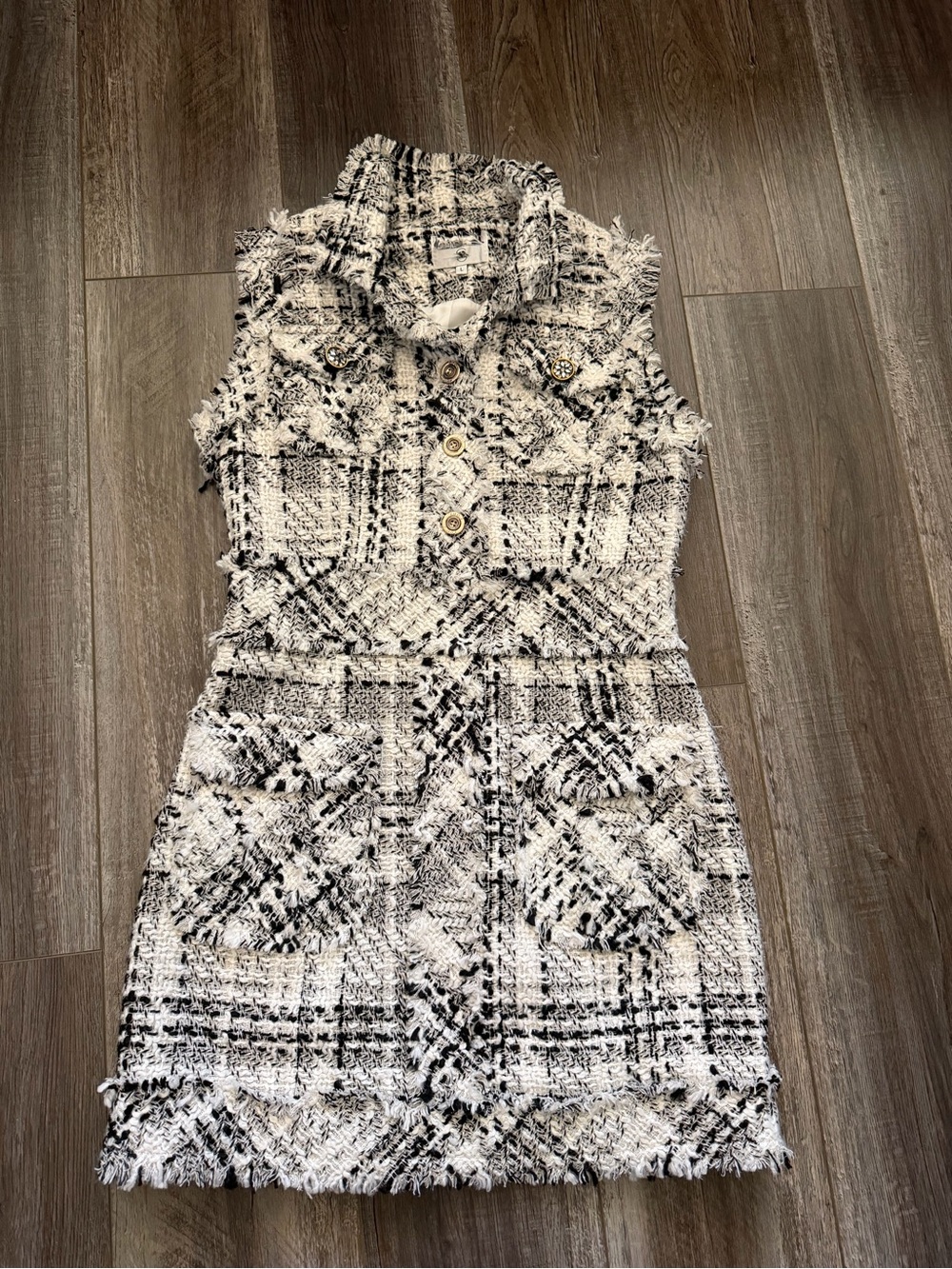 Zuo's Sleeveless Tweed Shift Dress